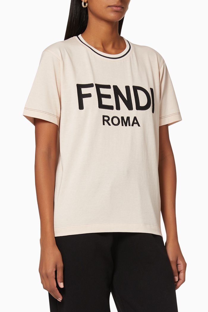 

FENDI ROMA Jersey T-Shirt, Pink