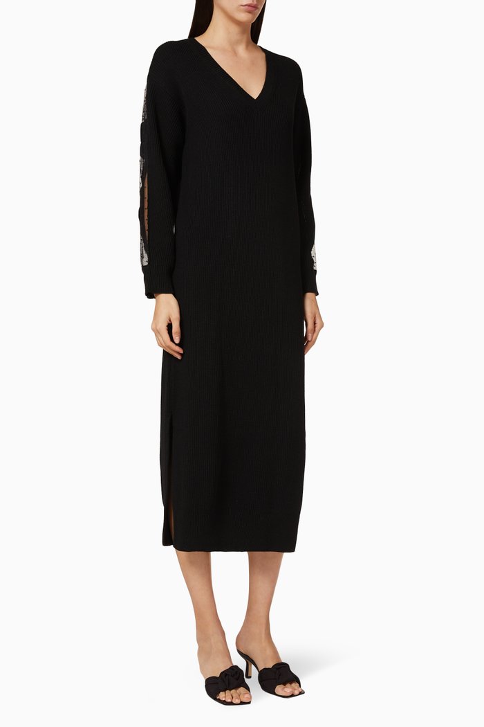 

Sweater Midi Dress, Black