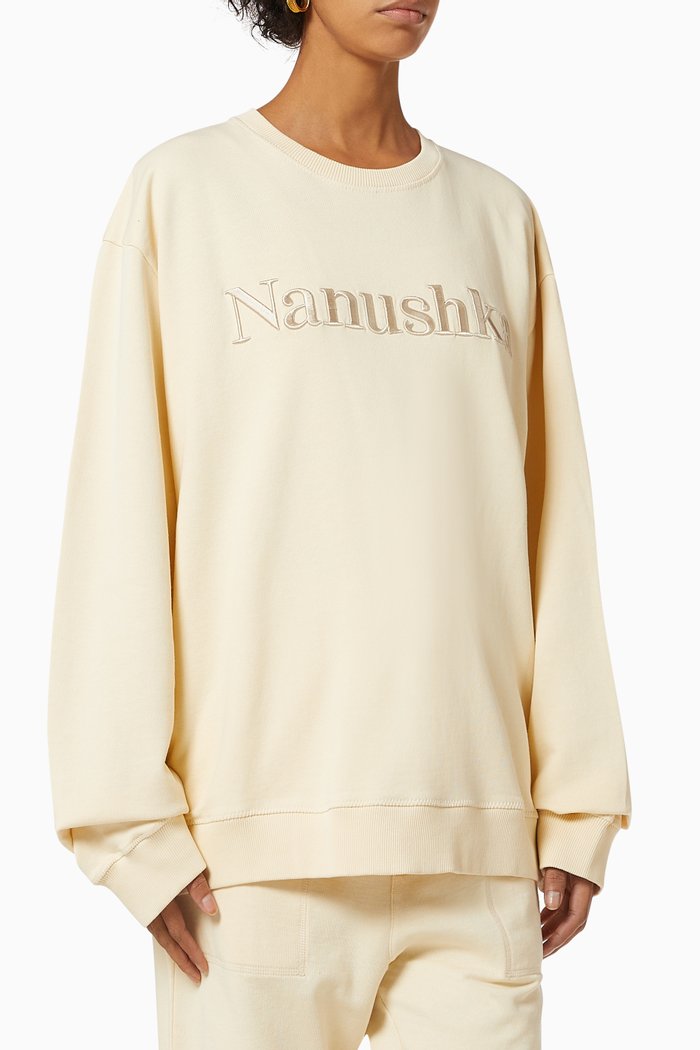 Remy Sweater in Organic Cotton, Neutral