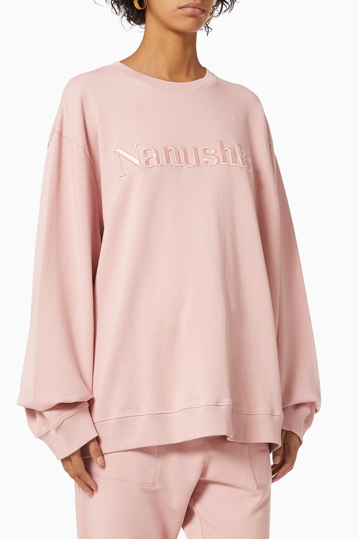 

Remy Sweater in Organic Cotton, Pink