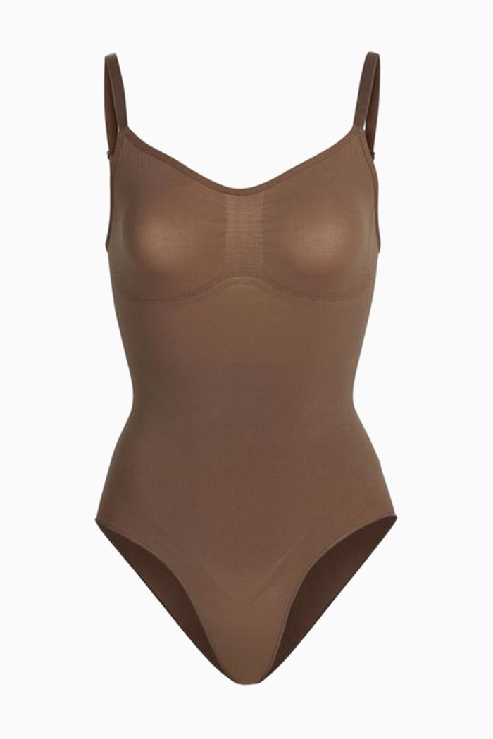 

Seamless Sculpt Sculpting Bodysuit with Clasps, Black