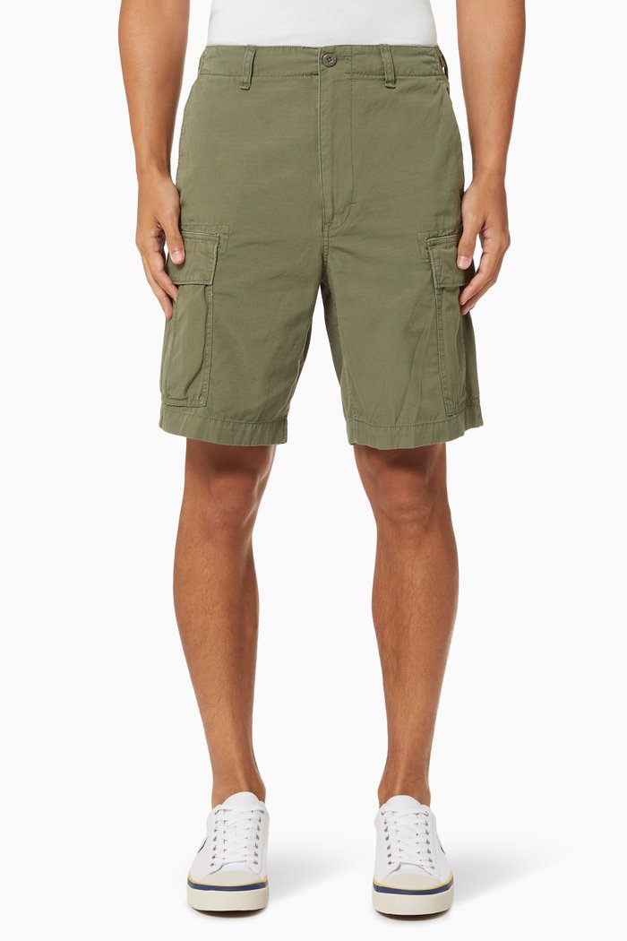 

Cargo Shorts in Cotton Ripstop, Green