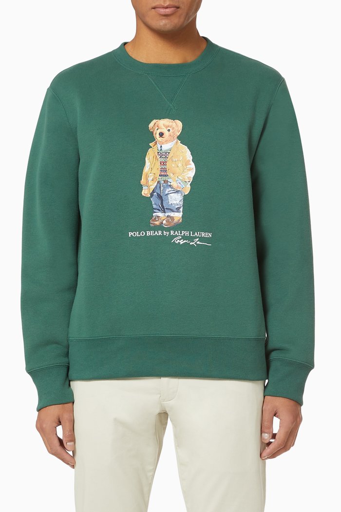 

Magic Bear Fleece Knit Sweatshirt, Green