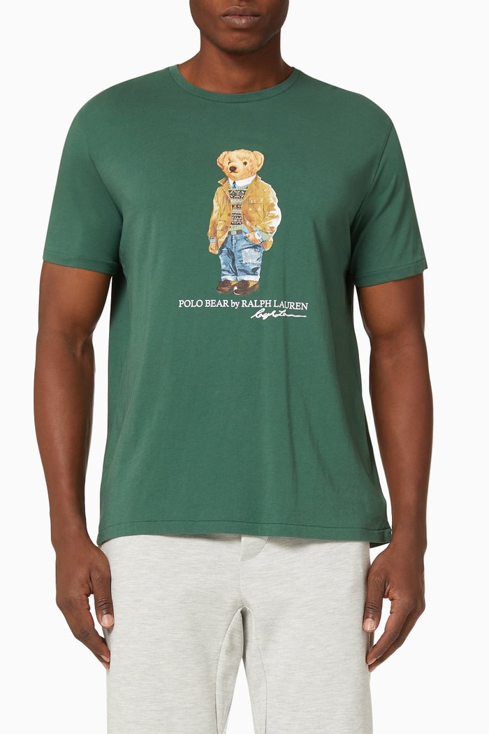 

Custom Slim Fit Polo Bear T-shirt, Green
