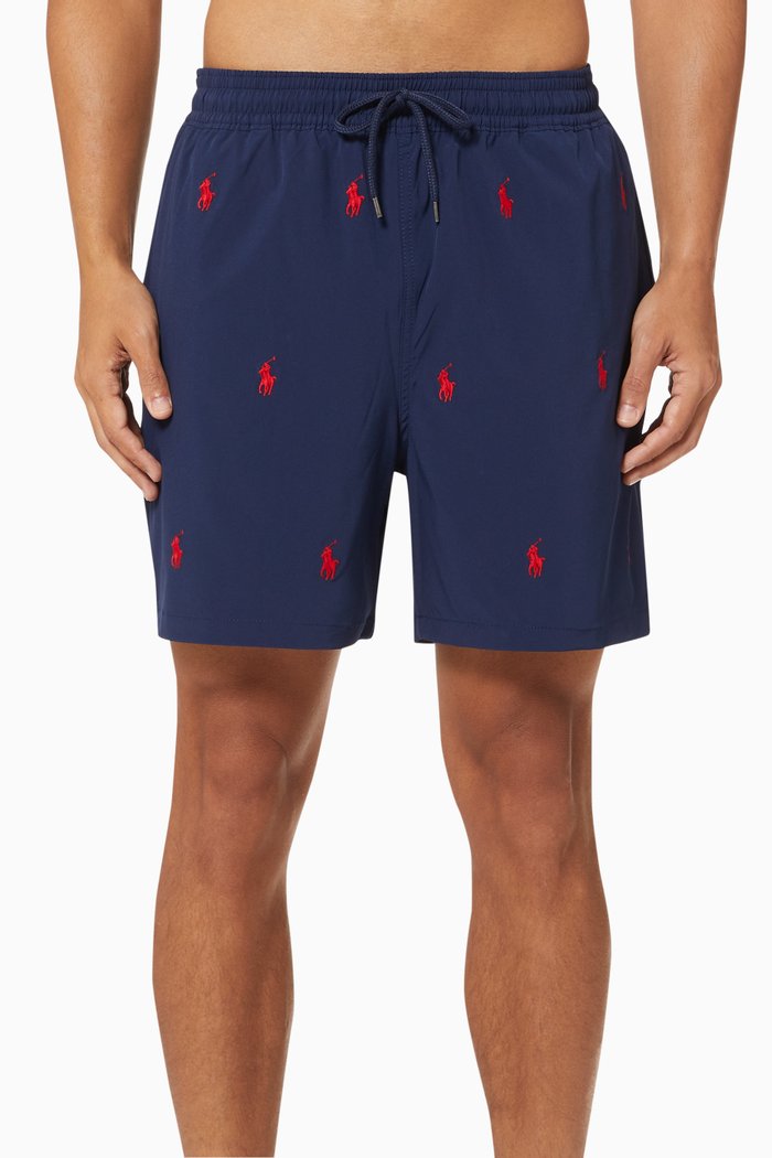 

5.5" Traveller Swim Trunks in Nylon, Blue