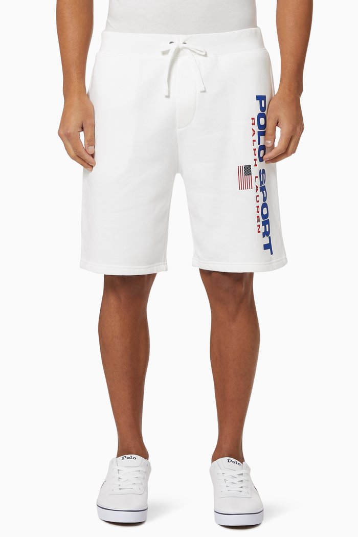 

Polo Sport Fleece Jersey Shorts, White