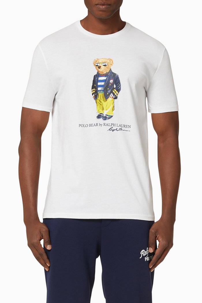 

Marina Polo Bear Cotton T-shirt, White