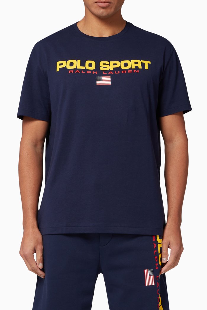 

Classic Fit Cotton Polo Sport T-shirt, Blue