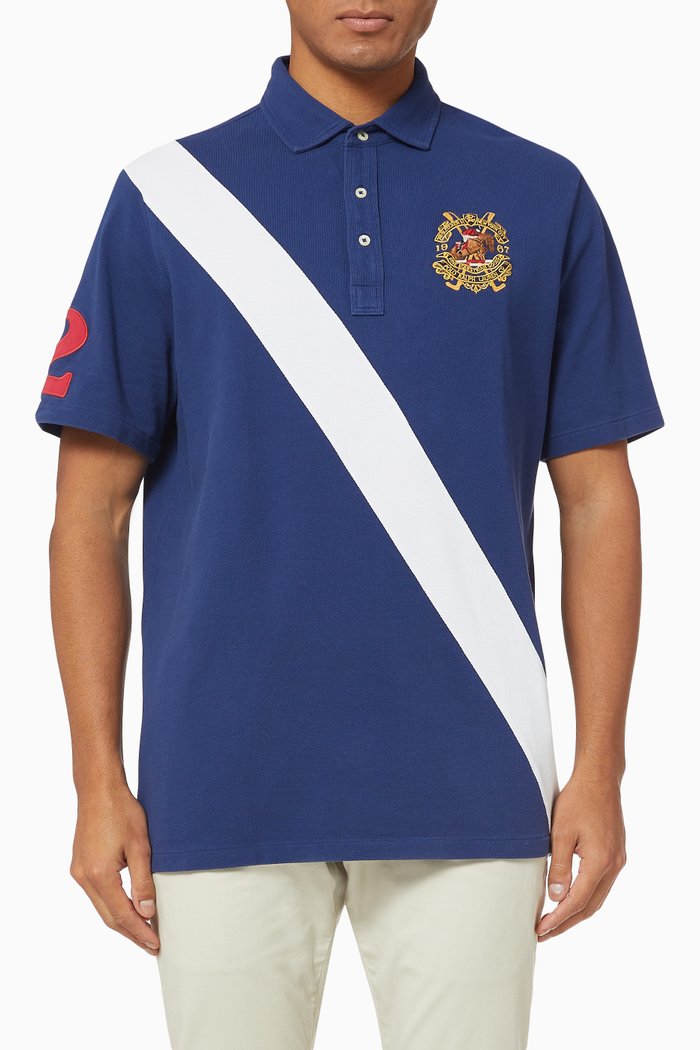 

Classic Fit Mesh Polo Shirt, Blue