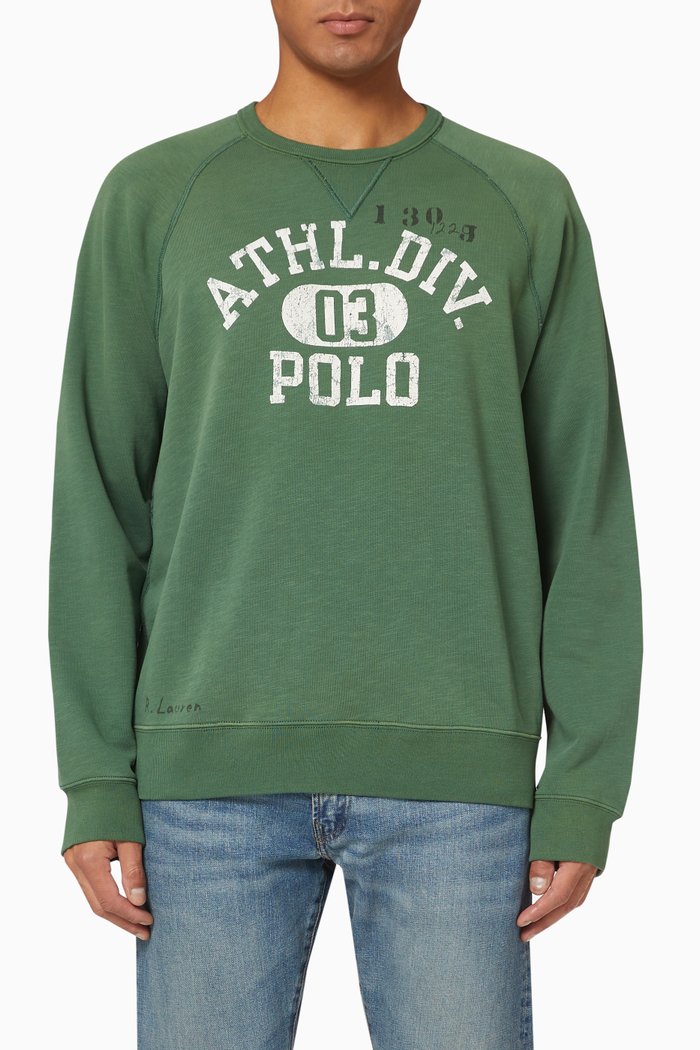 

Polo Logo Jersey Sweatshirt, Green