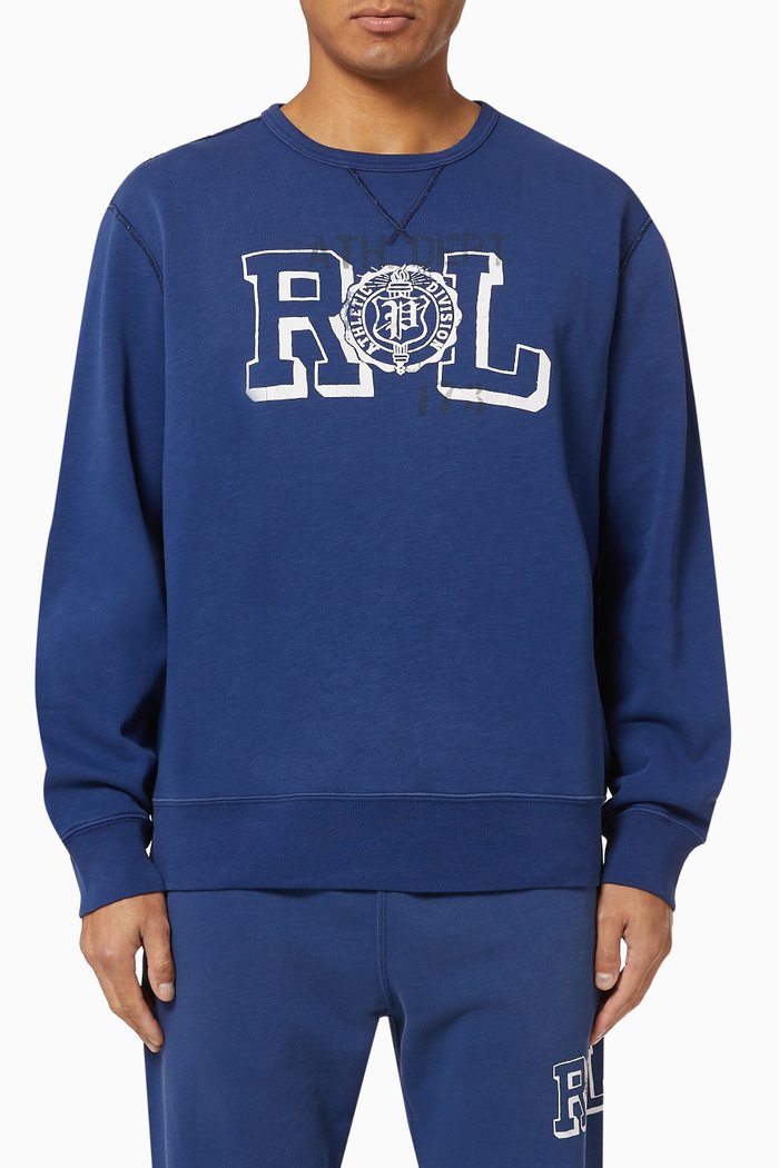 

Graphic Fleece Jersey Sweatshirt, Blue