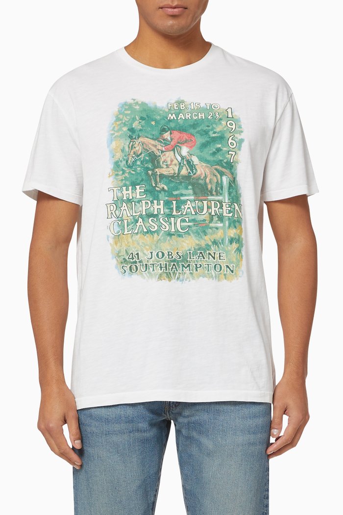 

Classic Fit Graphic Jersey T-Shirt, White