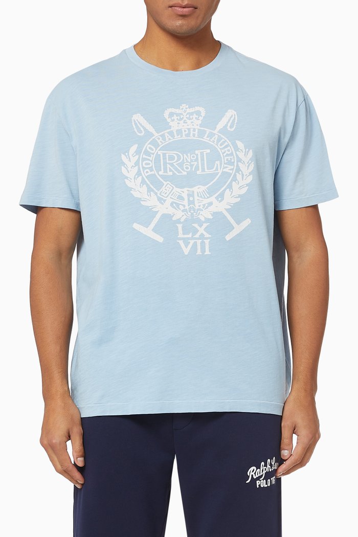 

Classic Fit Graphic Jersey T-Shirt, Blue