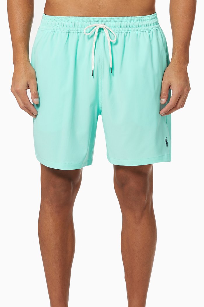 5.5" Traveler Swim Trunks, Blue