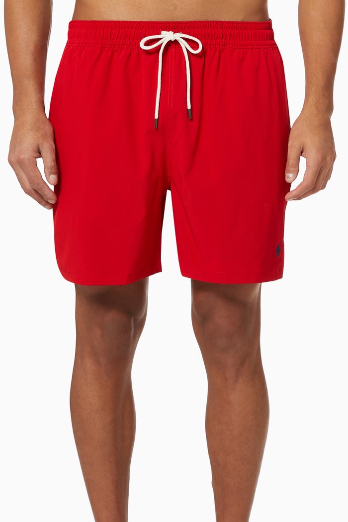 

5.5" Traveler Swim Trunks, Red