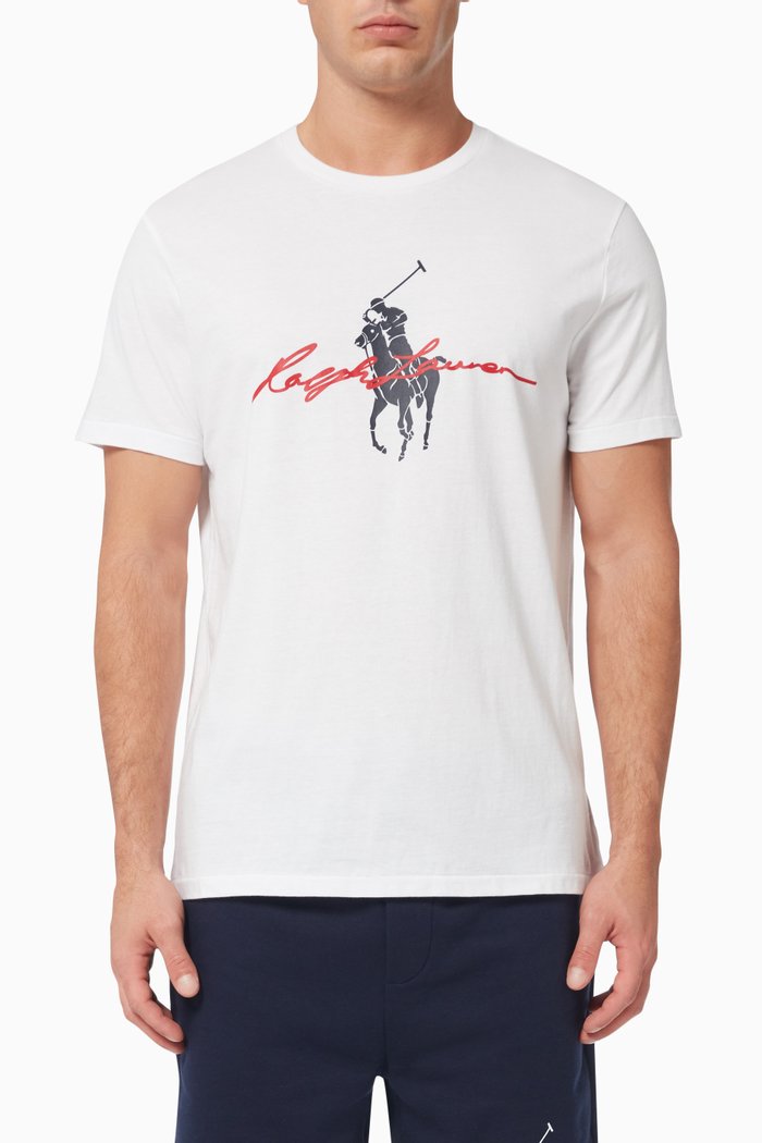 Logo T-Shirt in Cotton Jersey, White