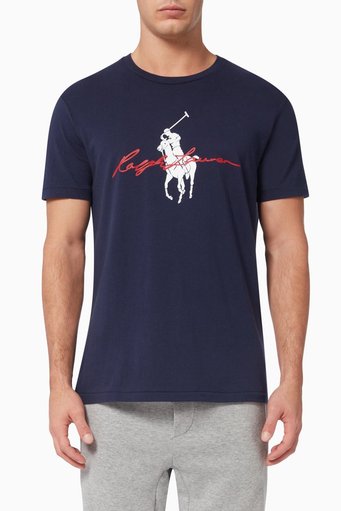 

Logo T-Shirt in Cotton Jersey, Blue