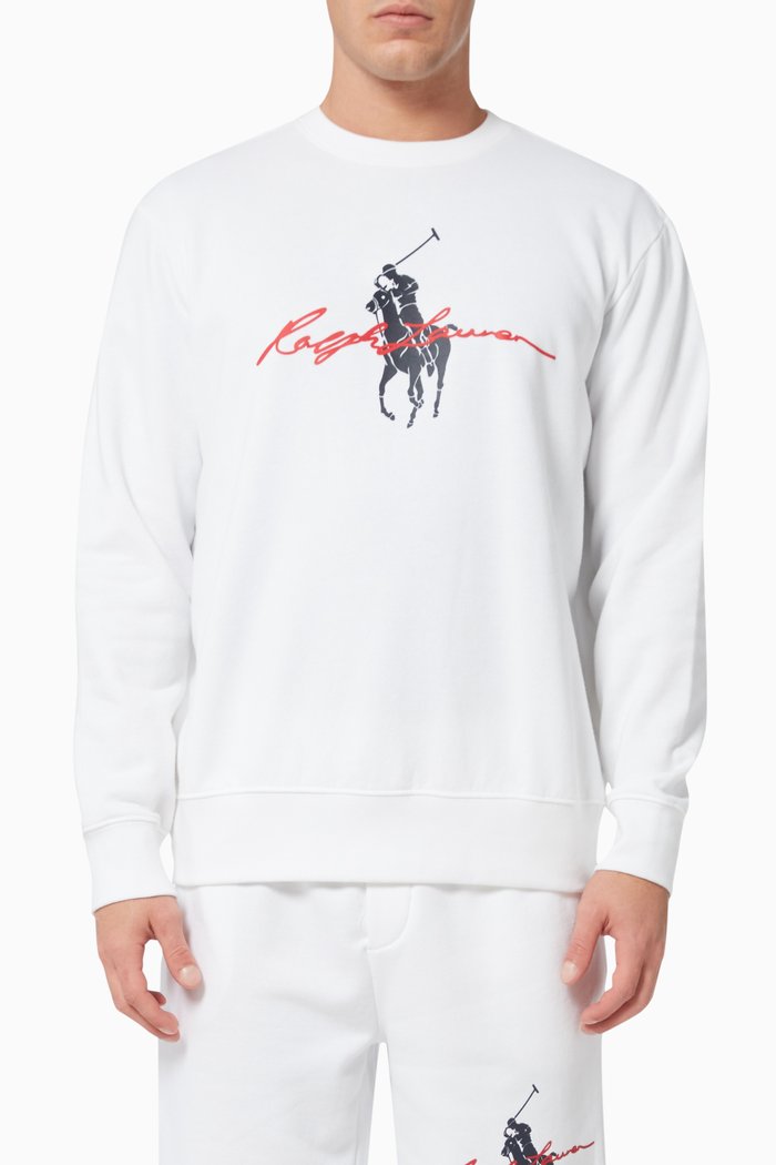 

Logo Sweatshirt in Cotton Blend, White