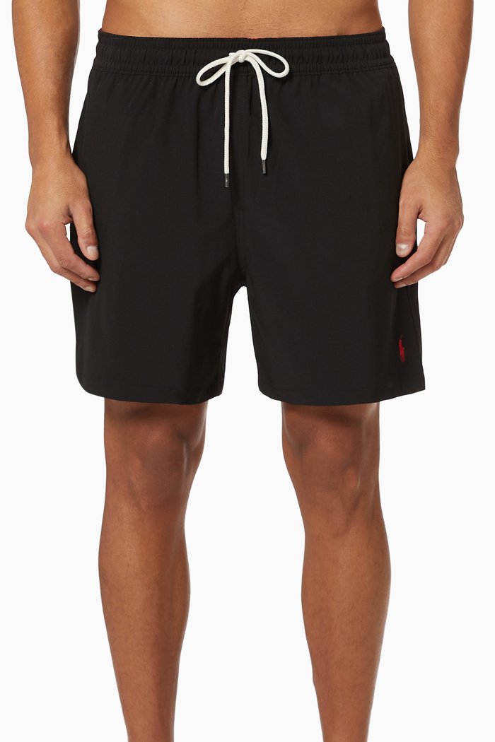 

5.5" Traveler Swim Trunks, Black