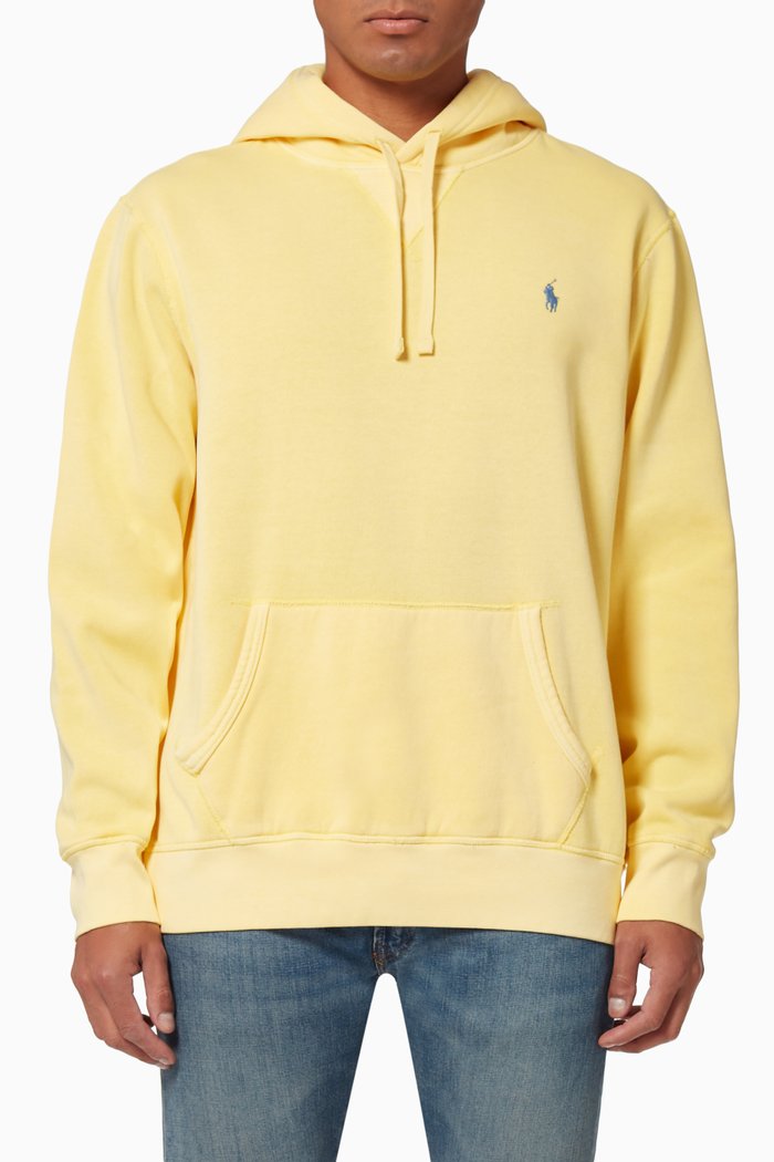 

Garment Dyed Hooded Sweatshirt, Yellow