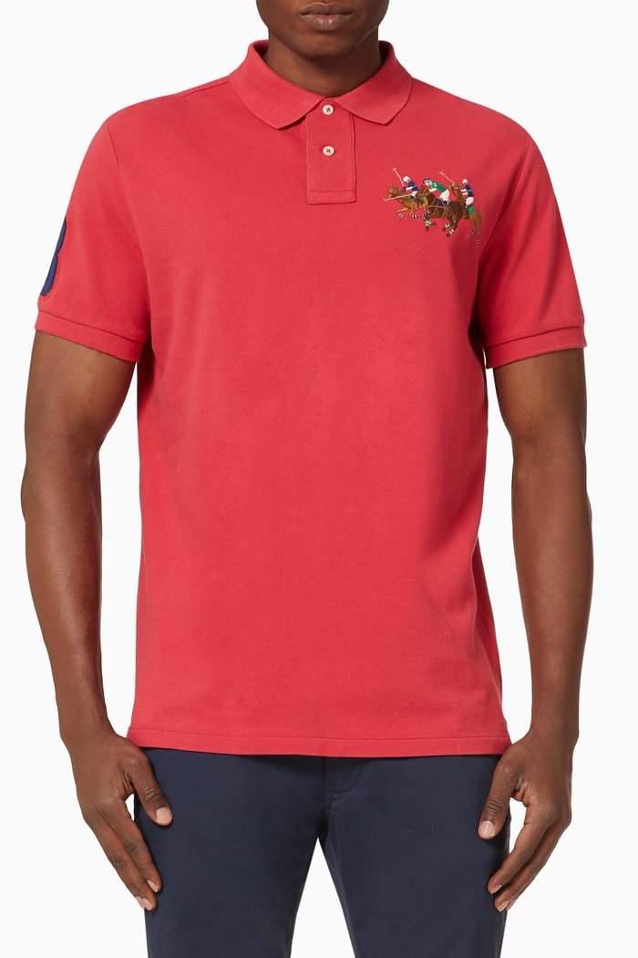 Bear Polo T-shirt, Red