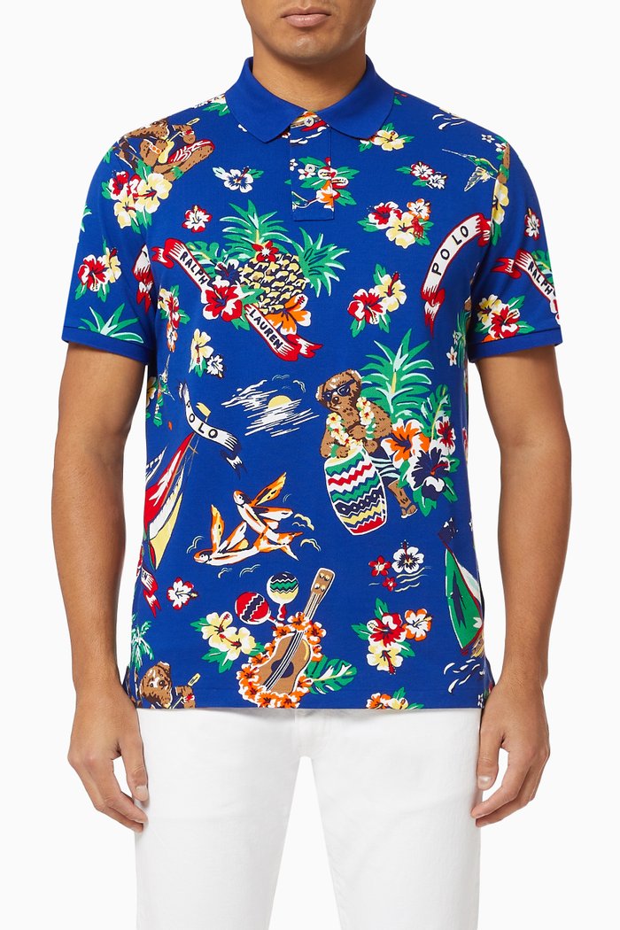 

Custom Slim Fit Polo Bear Polo Shirt, Multicolour
