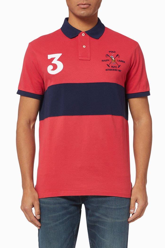 

Custom Slim Fit Cotton Mesh Polo, Red