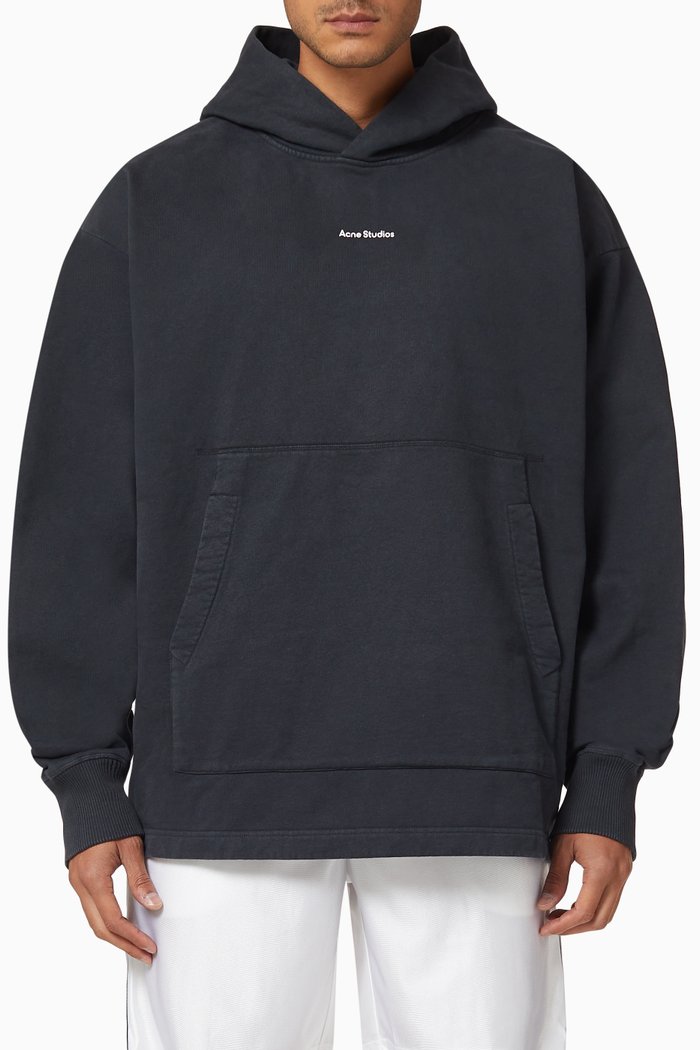 

Hooded Sweatshirt in Cotton, Black