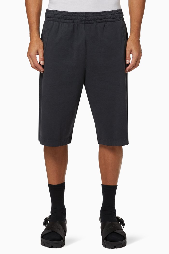 

Relaxed Cotton Shorts, Black