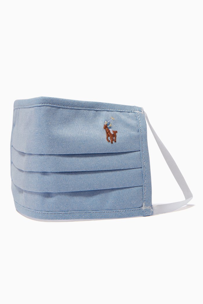 

B Face Mask in Cotton, Blue
