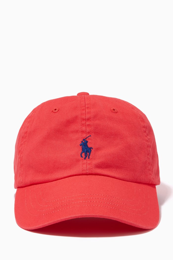 

Baseball Cap in Cotton Chino, Red