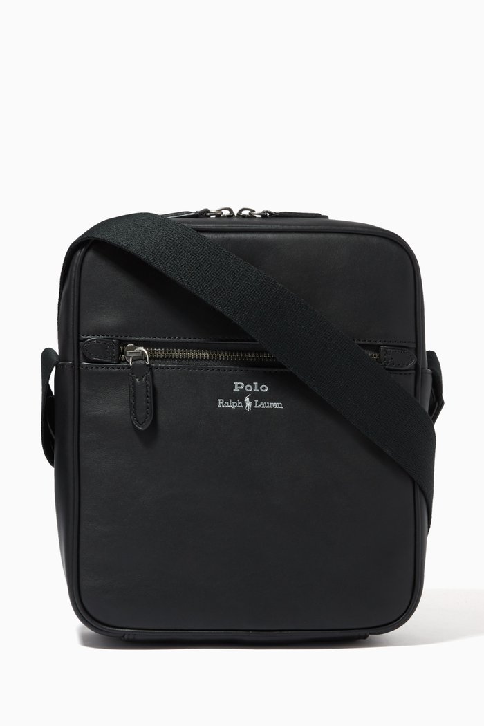 

Crossbody Bag in Leather, Black