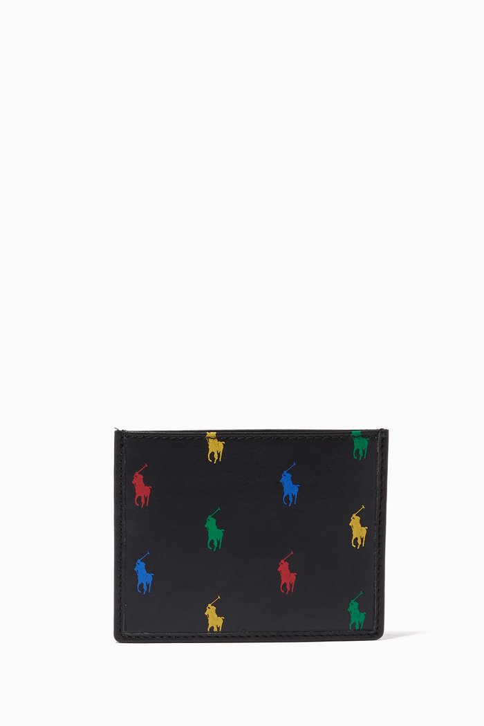 

Multicolour Pony Cardholder in Leather, Black