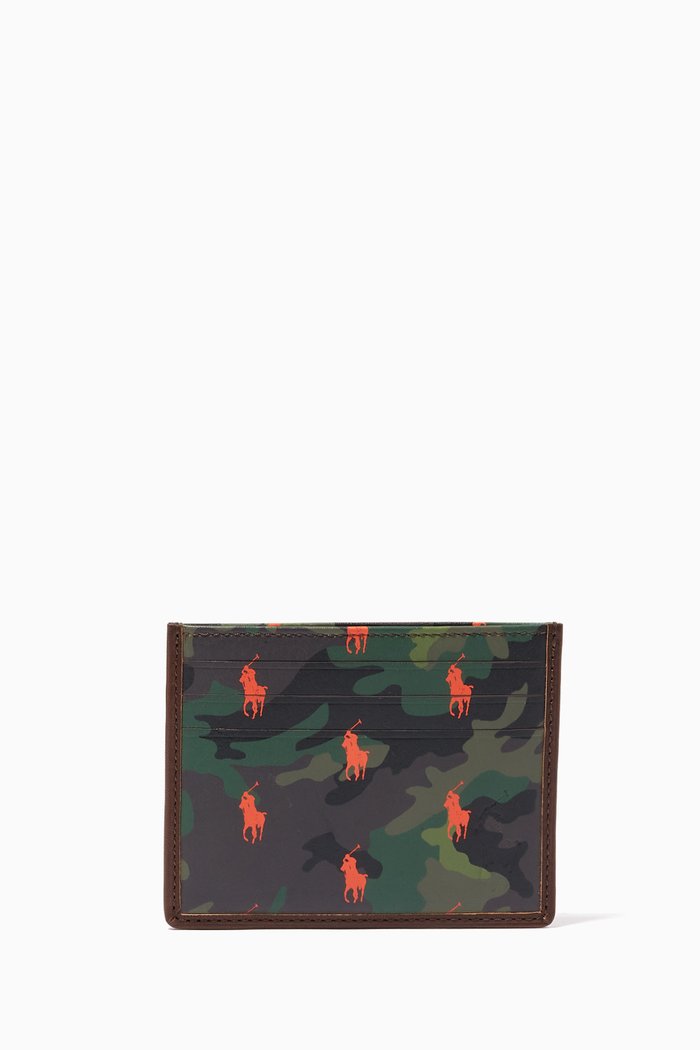 

Polo Camo Cardholder in Leather, Brown