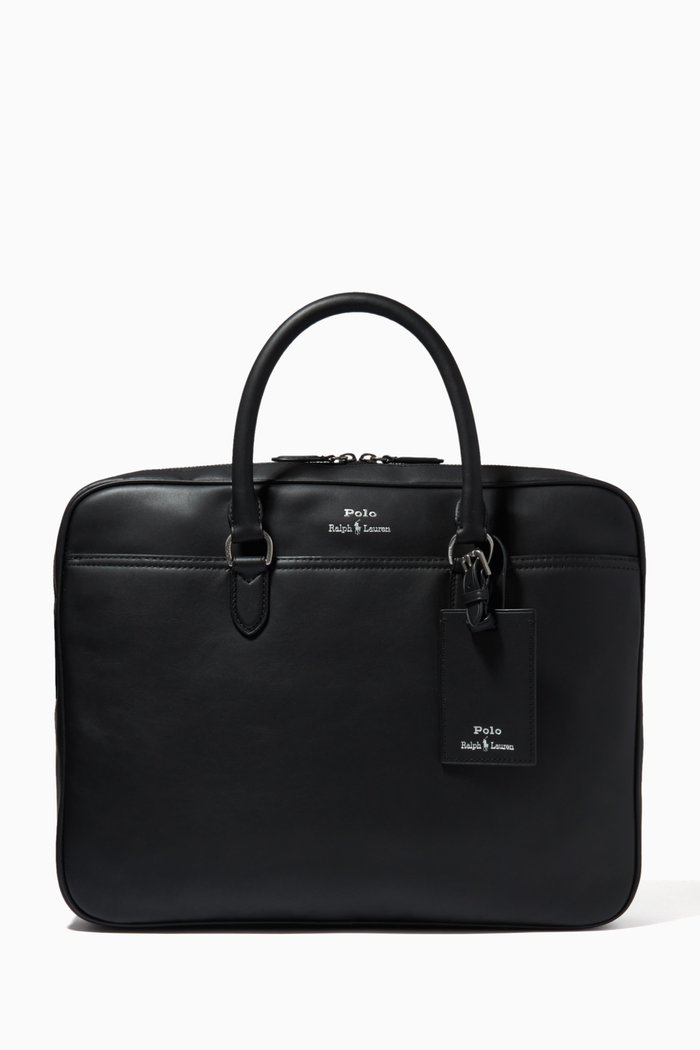 

Commuter Briefcase in Leather, Black