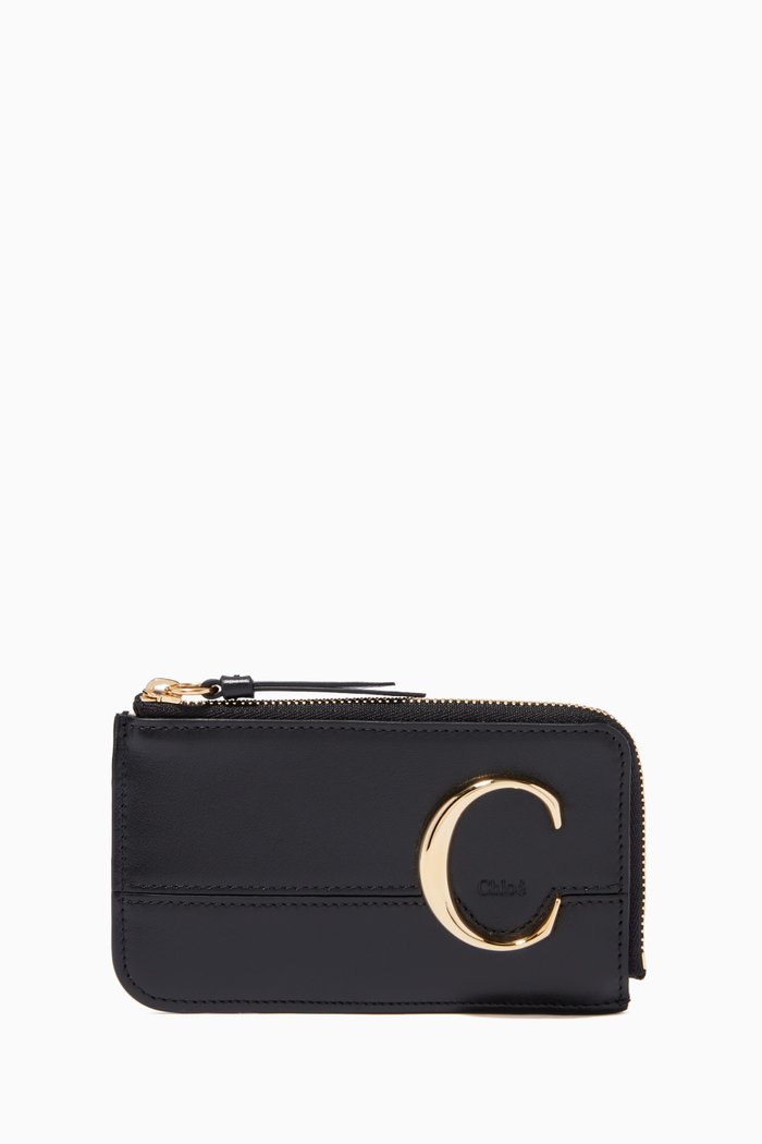 

Chloé C Coin Purse in Calfskin, Black