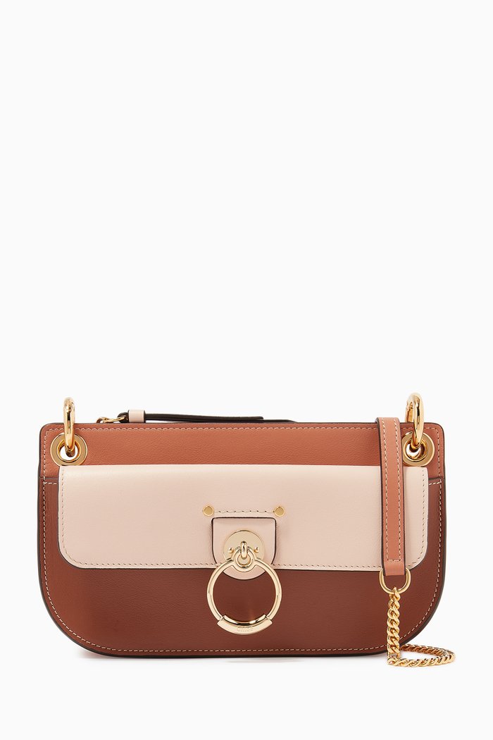 

Small Tess Crossbody Pouch in Shiny Calfskin, Pink