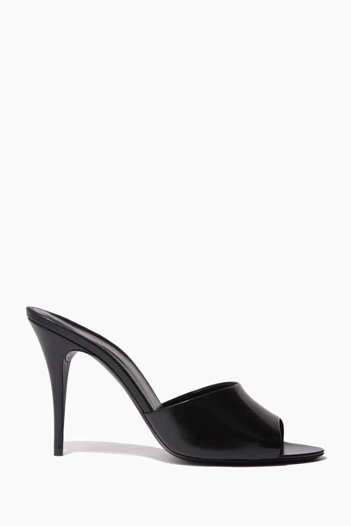 

LA 16 Mules in Smooth Leather, Black