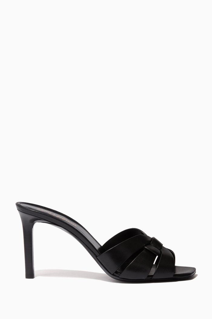 

Tribute 85 Mules in Smooth Leather, Black