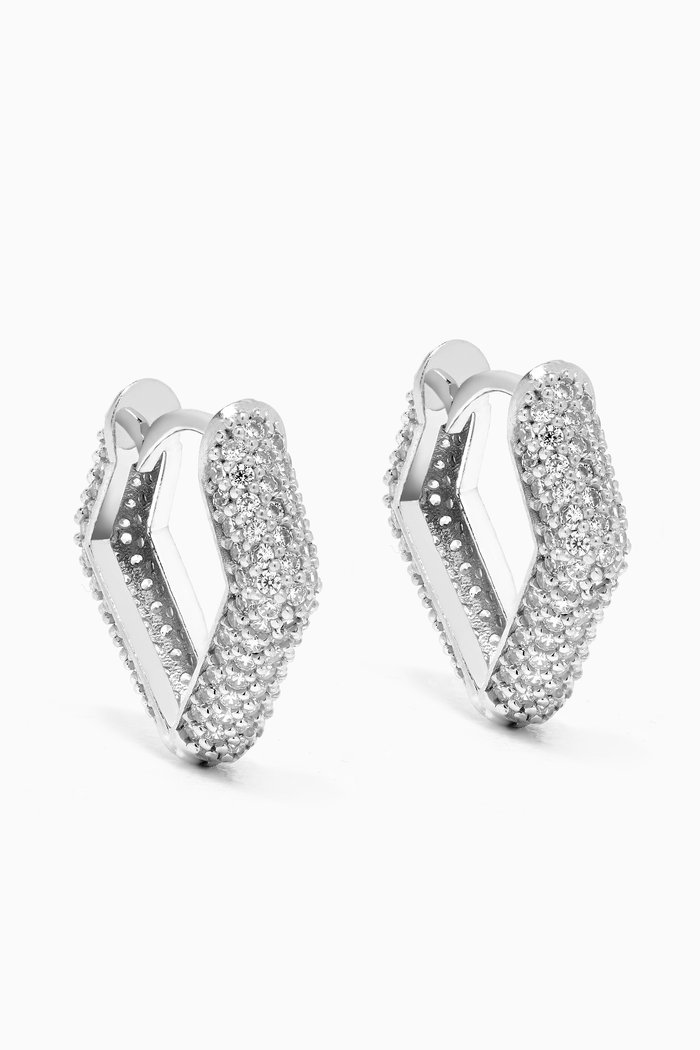 

Diamond Crush Hoop Earrings in Sterling Silver