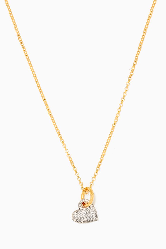 

Heart Chain Necklace in 24k Gold Plated Sterling Silver