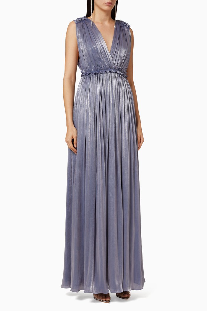 

Lorelle Iridescent Georgette Gown, Blue
