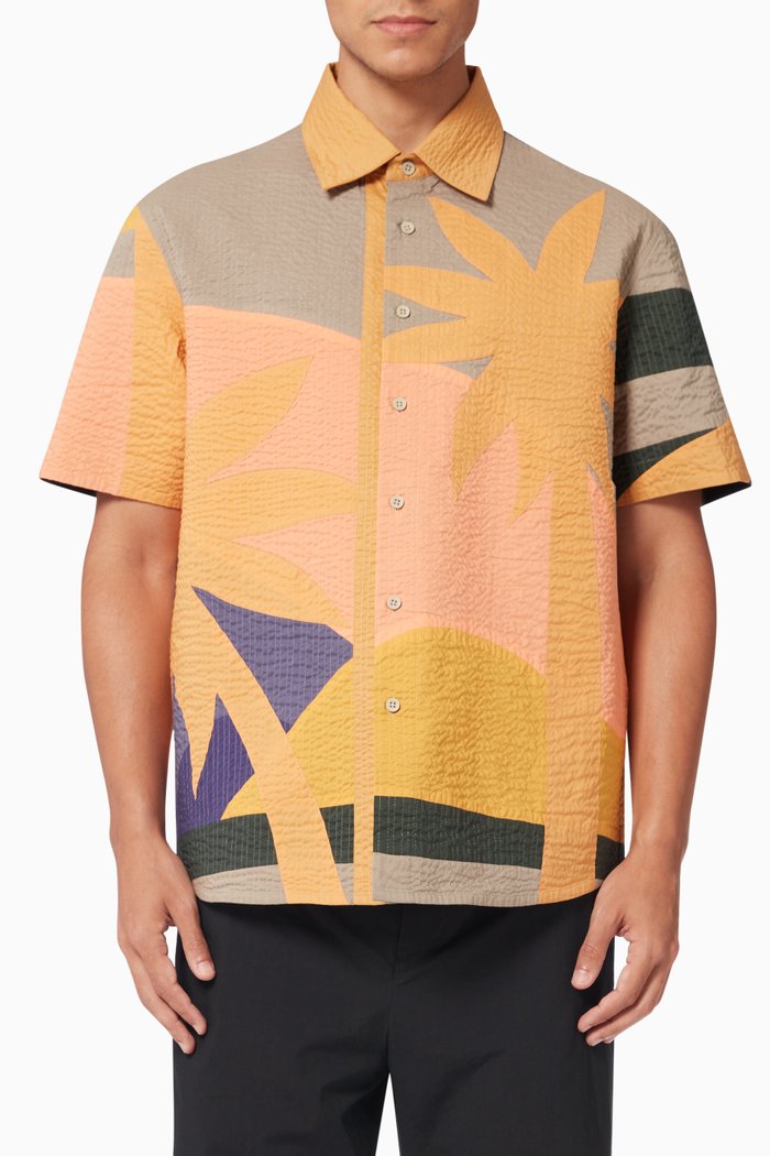 

Paradise Shirt in Quilted Cotton, Orange