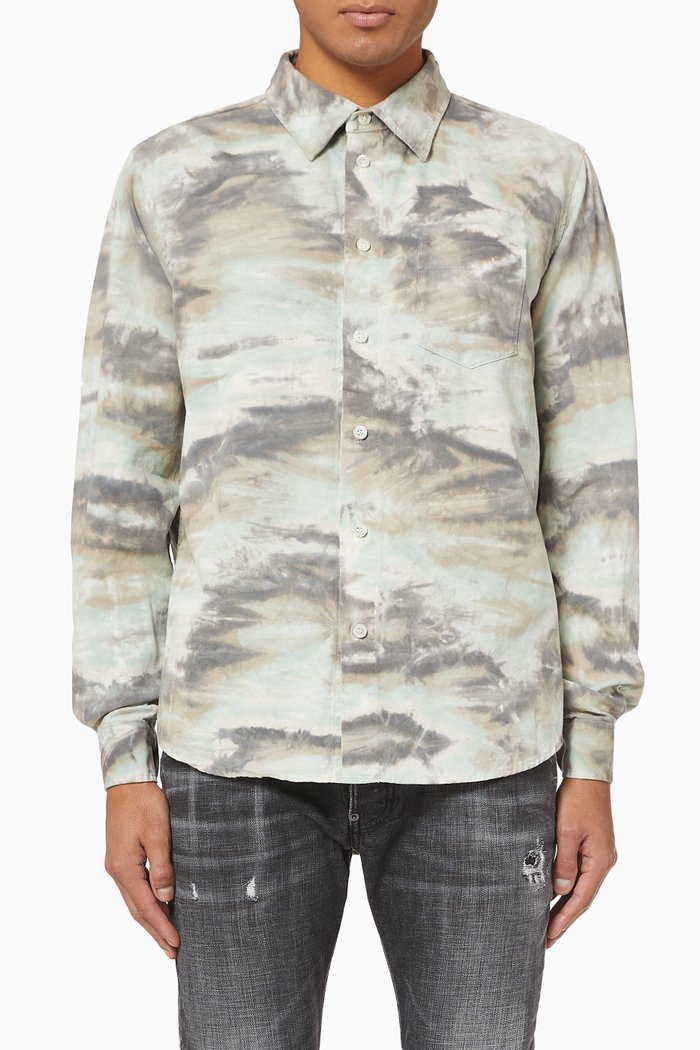 

Corpus Slim-Fit Button-Down Shirt In Cotton, Neutral