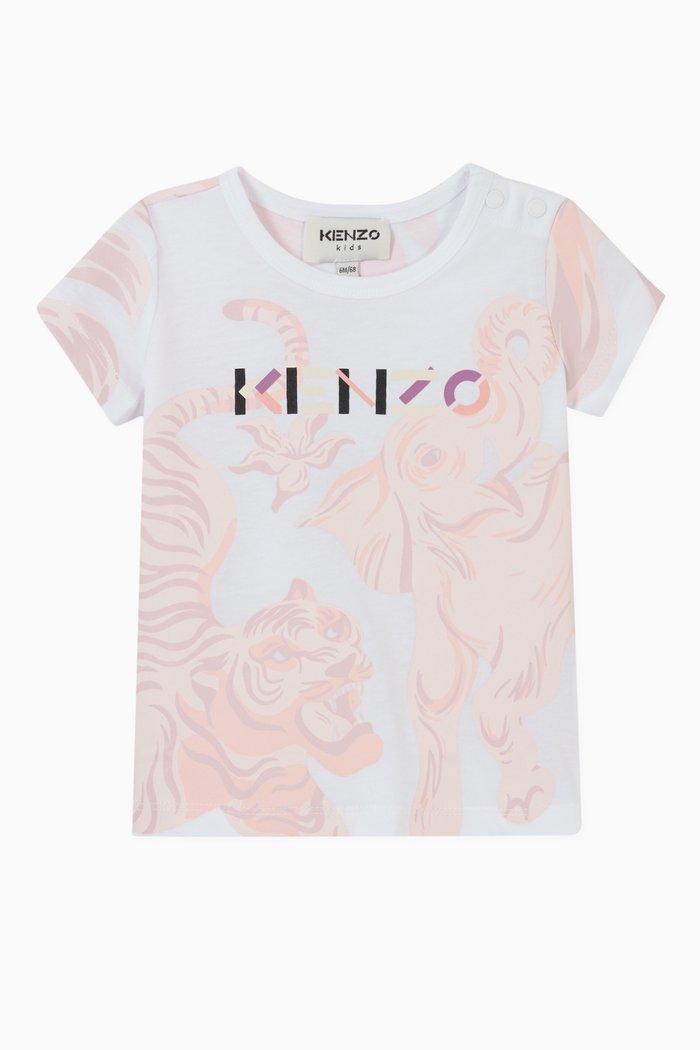 

Kenzo Tiger Graphic T-shirt in Cotton, White