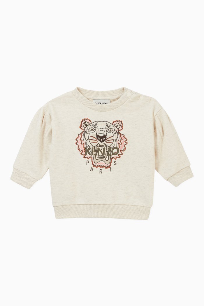 

Tiger Sweatshirt in Brushed Cotton, Neutral
