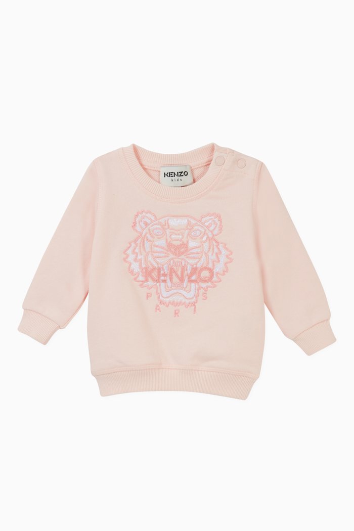 

Kenzo Tiger Sweatshirt in Brushed Cotton, Pink