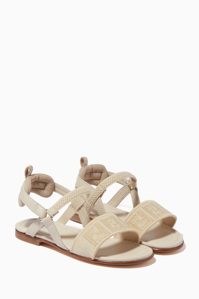 

Monogram Sandals in Textile, Neutral