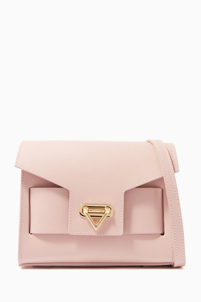 

Mila Shoulder Bag in Leather, Pink