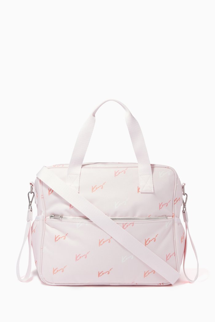 Kenzo Signature Diaper Bag in Nylon, Pink